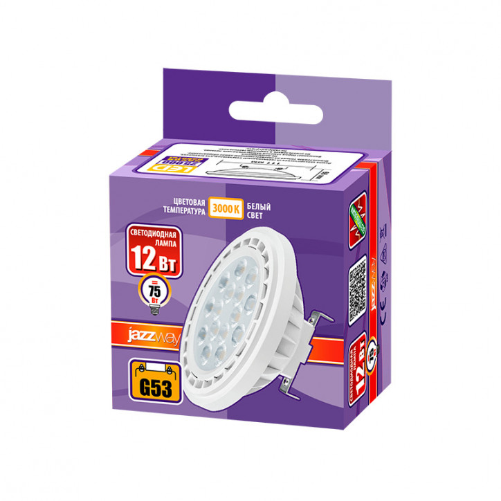 Лампа светодиодная LED 12Вт G53 800Лм 230V/50Hz теплый прозрачная Лампа светодиодная LED 12Вт G53 800Лм 230V/50Hz теплый прозрачная