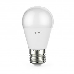 Лампа Gauss Шар 7W 560lm 3000К Е27 диммируемая LED 1/10/100