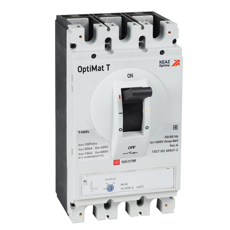 Выключатель автоматический OptiMat T630S TM 500A 4P