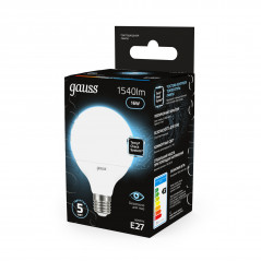 Лампа светодиодная LED 16 Вт 1540 лм 4100К шар G95 нейтральный E27 AC 220В Black Gauss