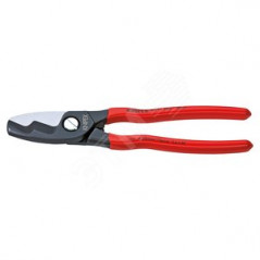 Кабелерез с двойными режущими кромками резка - кабель 20мм (70мм AWG 2/0) L-200мм черный обливные рукоятки