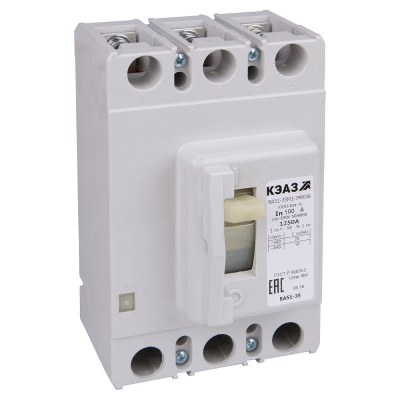 Выключатель автоматический ВА51-35М2-341816-125А-1000-690AC-НР220..240AC/DC-УХЛ3-