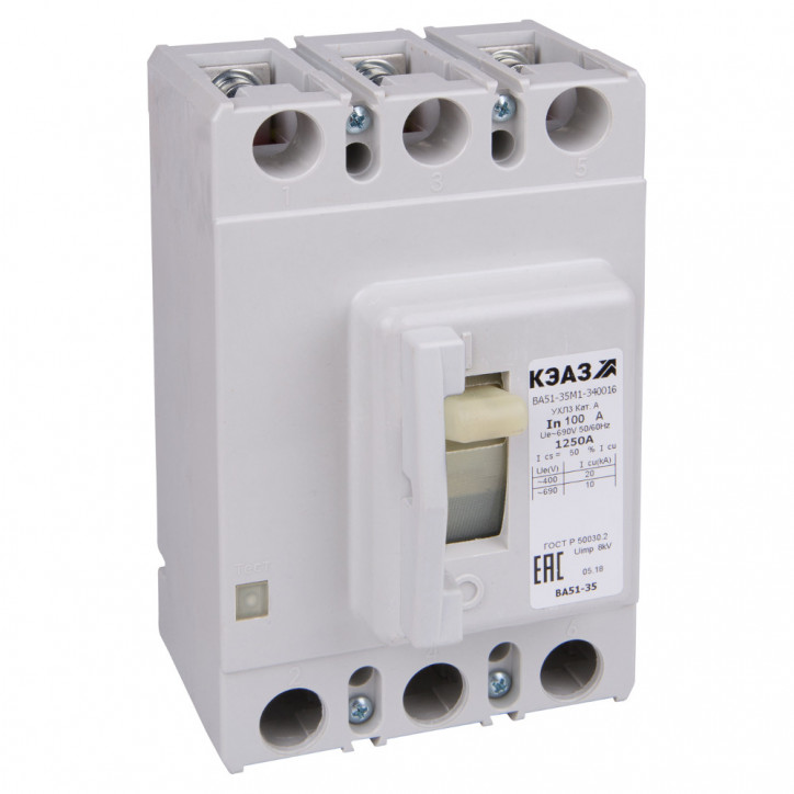 Выключатель автоматический ВА51-35М2-341816-125А-1000-690AC-НР220..240AC/DC-УХЛ3- Выключатель автоматический ВА51-35М2-341816-125А-1000-690AC-НР220..240AC/DC-УХЛ3-