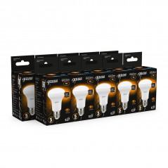 Лампа светодиодная LED 9 Вт 660 лм 3000К грибок R63 теплый E27 AC 220В Black Gauss