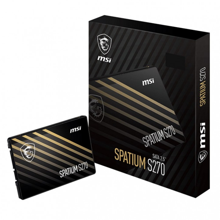 Накопитель SSD 2.5'' 480GB SPATIUM S270, SATAIII, 3D NAND, 500/450 Мб/с