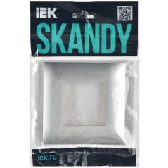 SKANDY Рамка 1-местная SK-F01S серебряный IEK