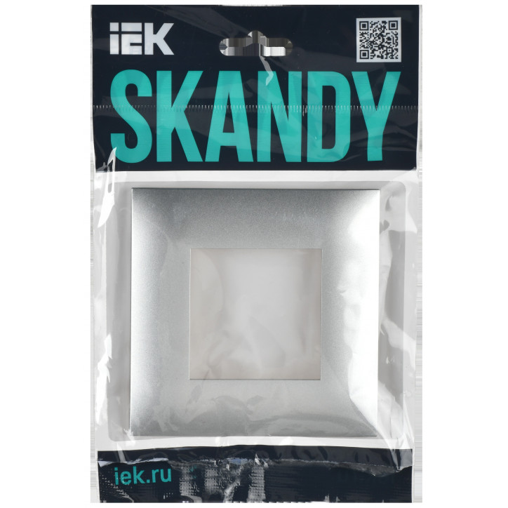 SKANDY Рамка 1-местная SK-F01S серебряный IEK SKANDY Рамка 1-местная SK-F01S серебряный IEK