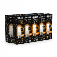 Лампа Gauss G9 AC220-240V 3.5W 240lm 3000K стекло LED 1/10/200