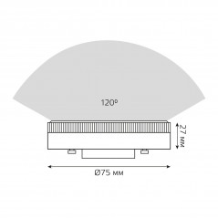 Лампа светодиодная LED 11 Вт 1050 лм 4100К таблетка нейтральный GX53 AC 220В Black Gauss