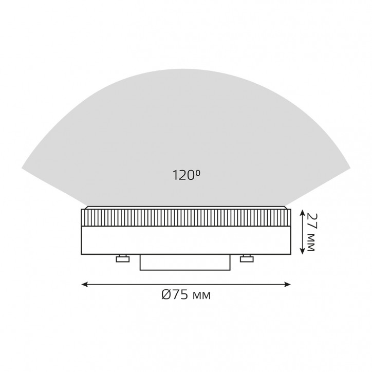 Лампа светодиодная LED 11 Вт 1050 лм 4100К таблетка нейтральный GX53 AC 220В Black Gauss Лампа светодиодная LED 11 Вт 1050 лм 4100К таблетка нейтральный GX53 AC 220В Black Gauss