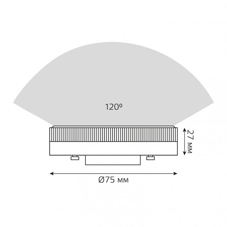 Лампа светодиодная LED 8 Вт 760 лм 6500К таблетка холодный GX53 AC 220В Black Gauss Лампа светодиодная LED 8 Вт 760 лм 6500К таблетка холодный GX53 AC 220В Black Gauss