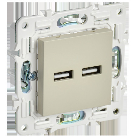 SKANDY Розетка USB A+A 3,1А SK-R15B бежевый IEK