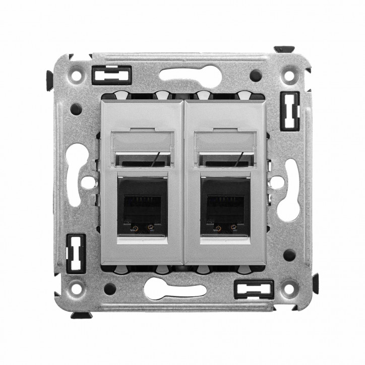 Avanti Телефонная розетка RJ-12 в стену двойная Закаленная сталь Avanti Телефонная розетка RJ-12 в стену двойная Закаленная сталь