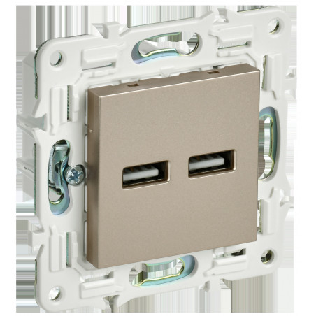 SKANDY Розетка USB A+A 3,1А SK-R15Sh шампань IEK