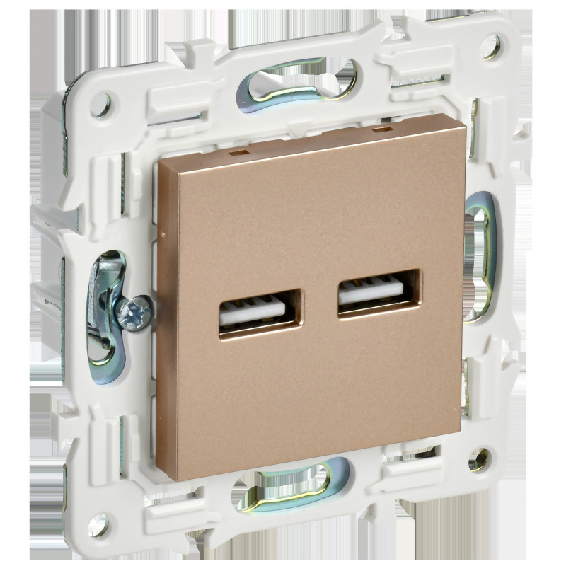 SKANDY Розетка USB A+A 3,1А SK-R15Sa песочный IEK