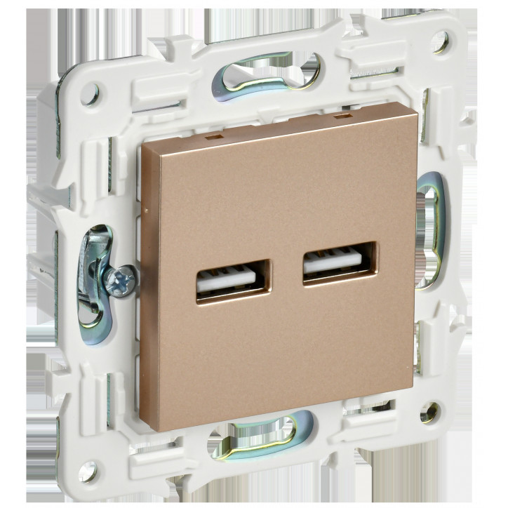 SKANDY Розетка USB A+A 3,1А SK-R15Sa песочный IEK