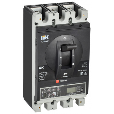 Выключатель автоматический в литом корпусе ARMAT 3P типоразмер I 85кА 630А расцепитель электронный продвинутый