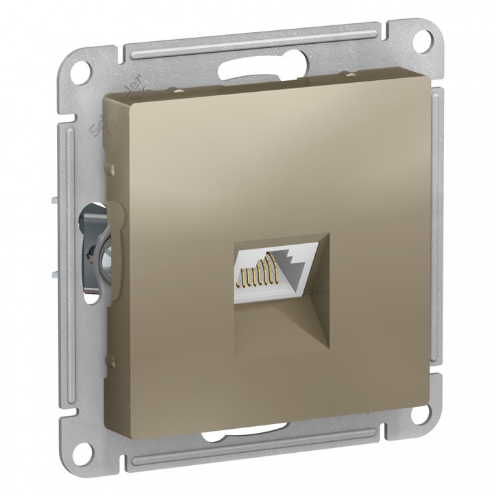 ATLASDESIGN РОЗЕТКА компьютерная RJ45, кат. 6A, механизм, ШАМПАНЬ ATLASDESIGN РОЗЕТКА компьютерная RJ45, кат. 6A, механизм, ШАМПАНЬ