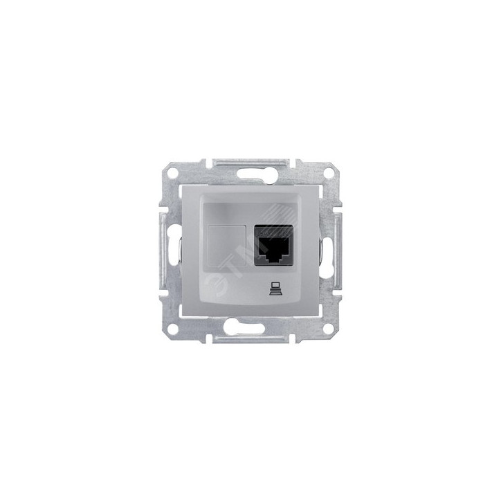 Sedna Розетка компьютерная RJ45 категория 5е в рамку алюминий