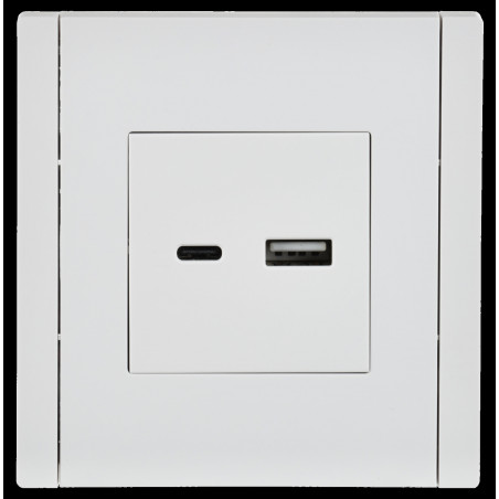 FORTE@PIANO Розетка USB A+C 18Вт FP251 белый IEK