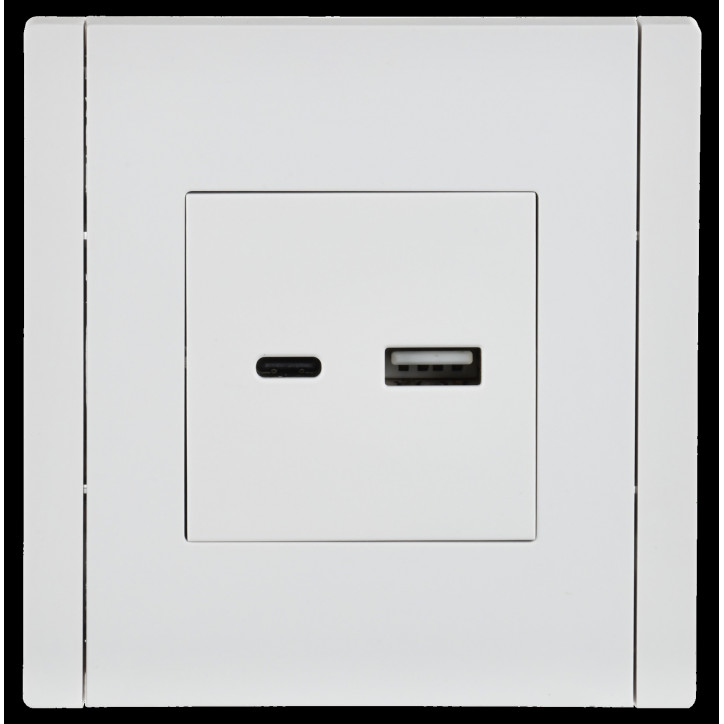 FORTE@PIANO Розетка USB A+C 18Вт FP251 белый IEK