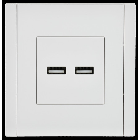 FORTE@PIANO Розетка USB A+A 3,1А FP249 белый IEK