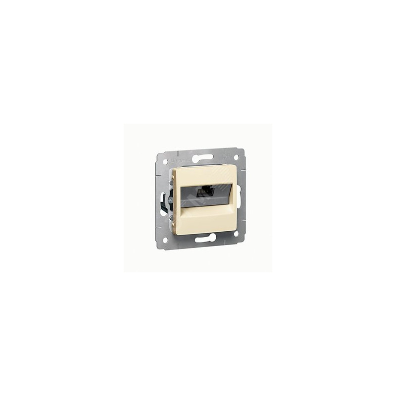 CARIVA Розетка компьютерная RJ45 в рамку категория 6 бежевая