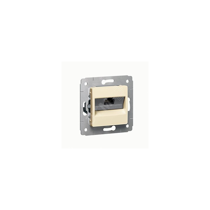 CARIVA Розетка компьютерная RJ45 в рамку категория 6 бежевая