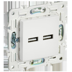 SKANDY Розетка USB A+A 3,1А SK-R15W арктический белый IEK