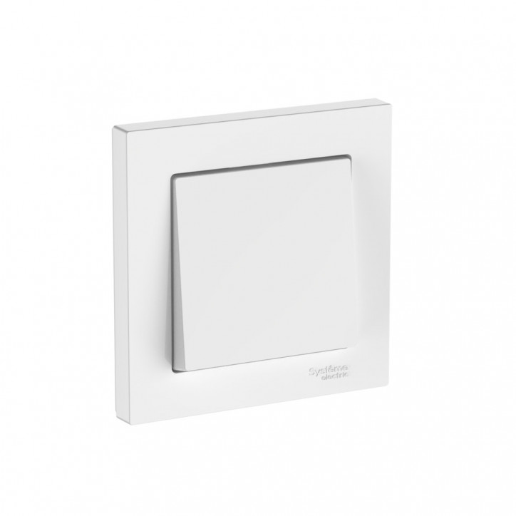 ATLASDESIGN 1-клавишный ВЫКЛЮЧАТЕЛЬ, сх.1, 10АХ, в сборе, быстрозажимные клеммы, БЕЛЫЙ