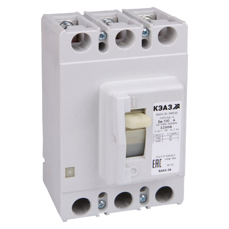 Выключатель автоматический ВА04-36-340016-125А-1500-690AC-УХЛ3-