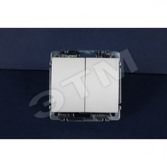 Galea Life Выключатель двухклавишный pearl