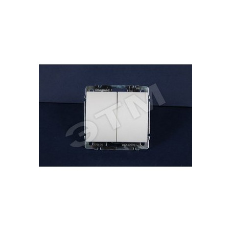 Galea Life Выключатель двухклавишный pearl