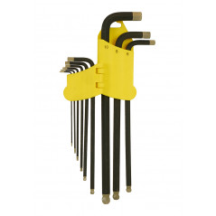 Набор шестигранных ключей супер-длинных сталь S2 шариковый наконечник алмазное покрытие 1.5-10'мм (1 комплект - 9 шт)