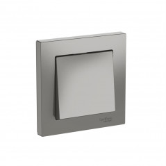 ATLASDESIGN 1-клавишный ВЫКЛЮЧАТЕЛЬ, сх.1, 10АХ, в сборе, быстрозажимные клеммы, СТАЛЬ