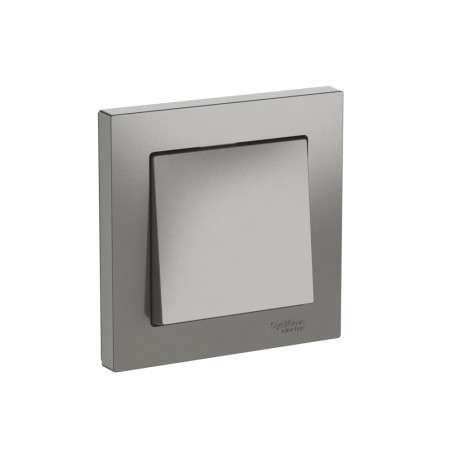 ATLASDESIGN 1-клавишный ВЫКЛЮЧАТЕЛЬ, сх.1, 10АХ, в сборе, быстрозажимные клеммы, СТАЛЬ