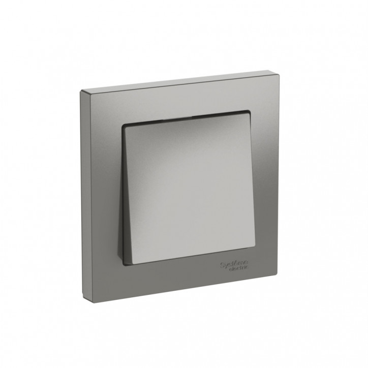 ATLASDESIGN 1-клавишный ВЫКЛЮЧАТЕЛЬ, сх.1, 10АХ, в сборе, быстрозажимные клеммы, СТАЛЬ