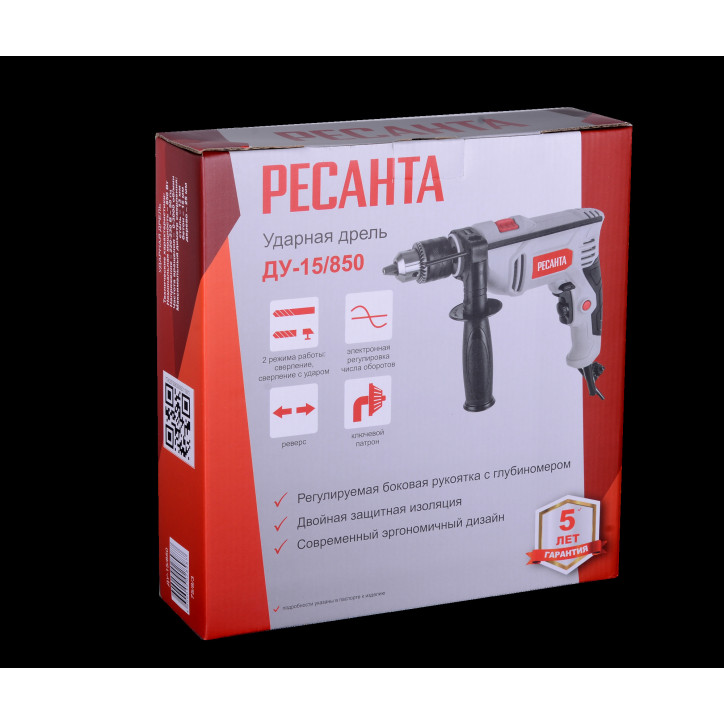 Дрель ударная ДУ-15/850