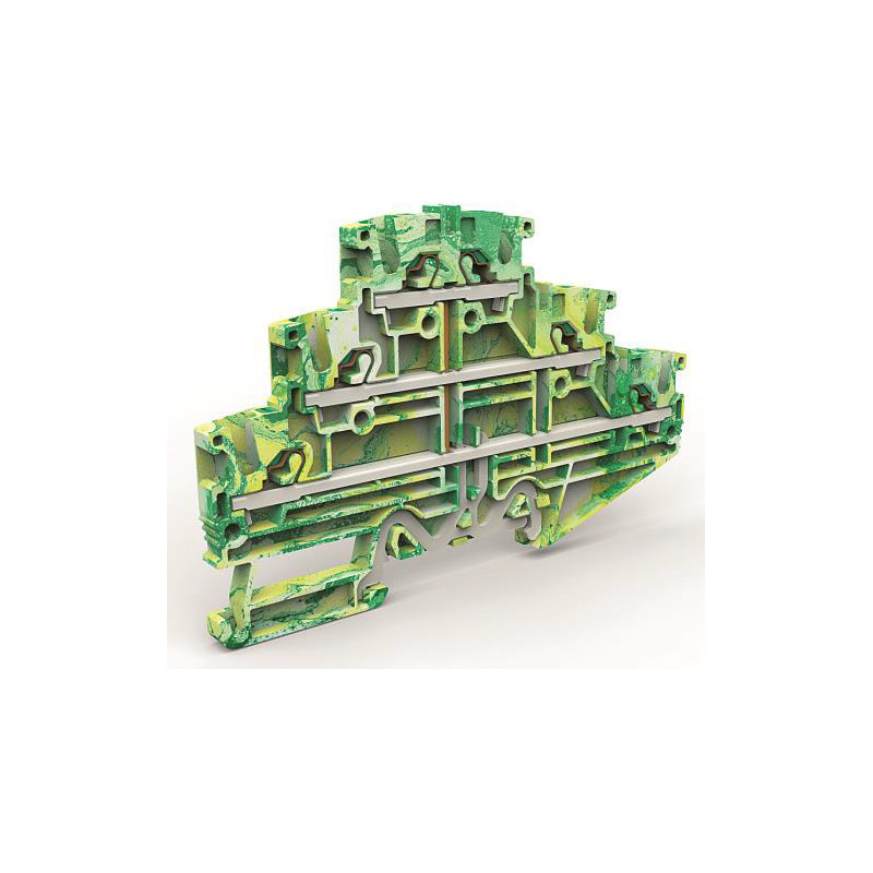 Трехуровневая клемма на 2,5 кв.мм с заземлением