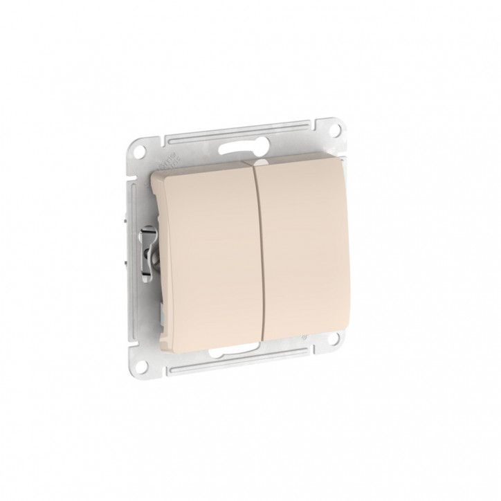 GLOSSA 2-клавишный ВЫКЛЮЧАТЕЛЬ, сх.5, 10АХ, быстрозажимные клеммы, БЕЖЕВЫЙ GLOSSA 2-клавишный ВЫКЛЮЧАТЕЛЬ, сх.5, 10АХ, быстрозажимные клеммы, БЕЖЕВЫЙ