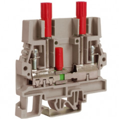 Клемма для вольтметра со скользящим размыкателем 10мм.кв серая