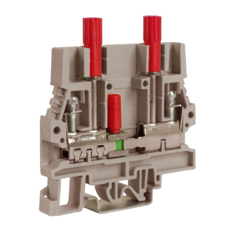 Клемма для вольтметра со скользящим размыкателем 10мм.кв серая