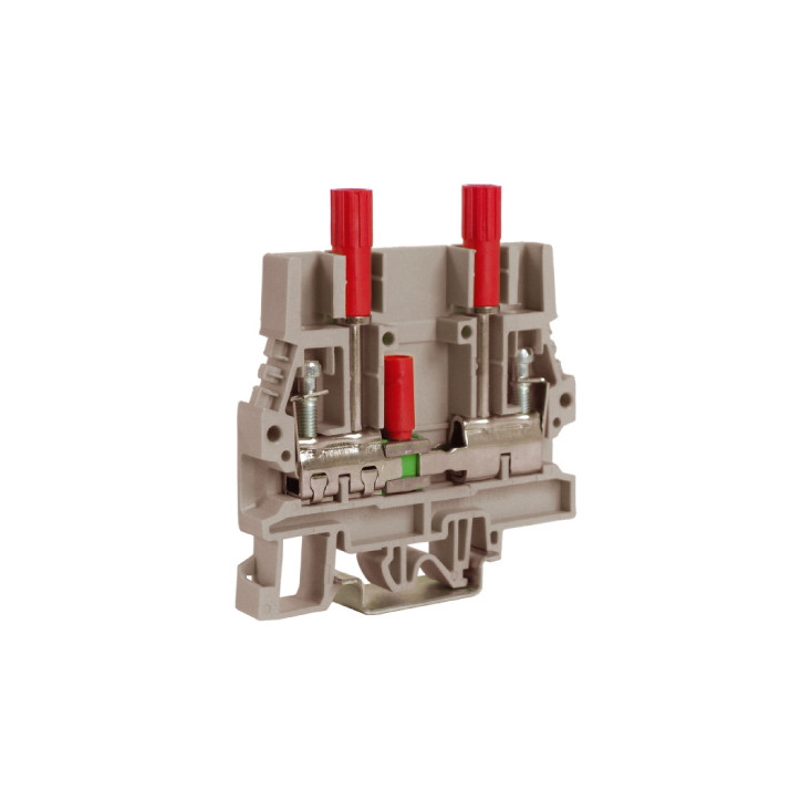 Клемма для вольтметра со скользящим размыкателем 10мм.кв серая