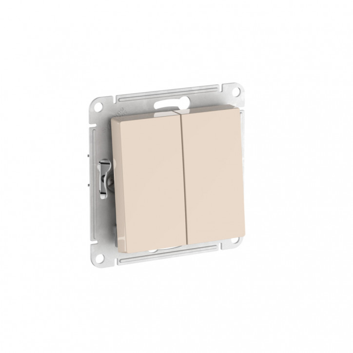 ATLASDESIGN 2-клавишный ПЕРЕКЛЮЧАТЕЛЬ, сх.6/2, 10АХ, быстрозажимные клеммы, БЕЖЕВЫЙ ATLASDESIGN 2-клавишный ПЕРЕКЛЮЧАТЕЛЬ, сх.6/2, 10АХ, быстрозажимные клеммы, БЕЖЕВЫЙ