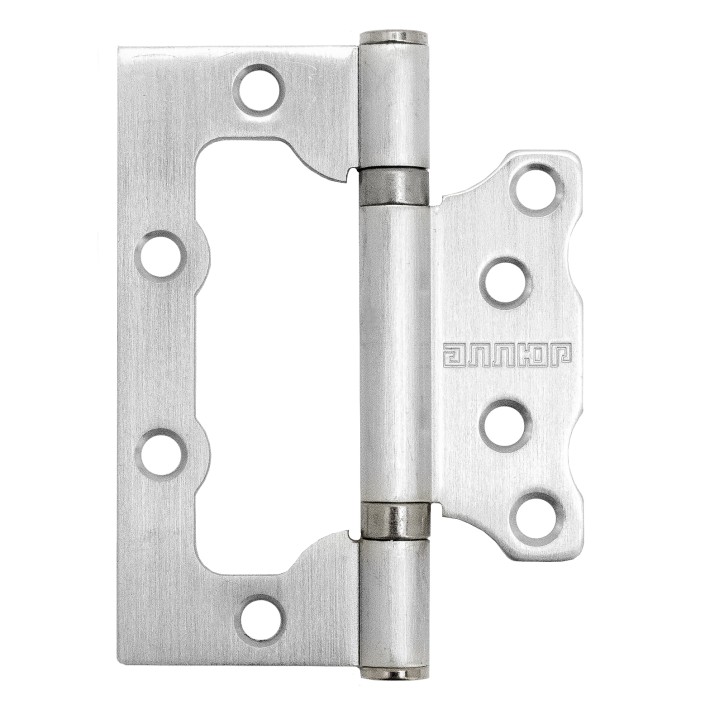 АЛЛЮР 100х75 2BB SCP БЛИСТЕР 2,5мм мат.хром Петля накладная без врезки 2 шт (50,25)