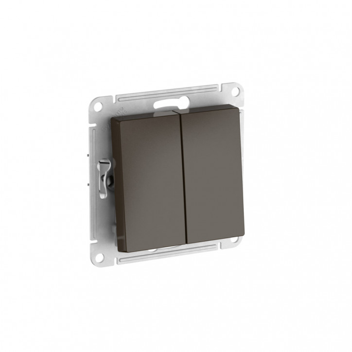 ATLASDESIGN 2-клавишный ПЕРЕКЛЮЧАТЕЛЬ, сх.6/2, 10АХ, быстрозажимные клеммы, МОККО ATLASDESIGN 2-клавишный ПЕРЕКЛЮЧАТЕЛЬ, сх.6/2, 10АХ, быстрозажимные клеммы, МОККО