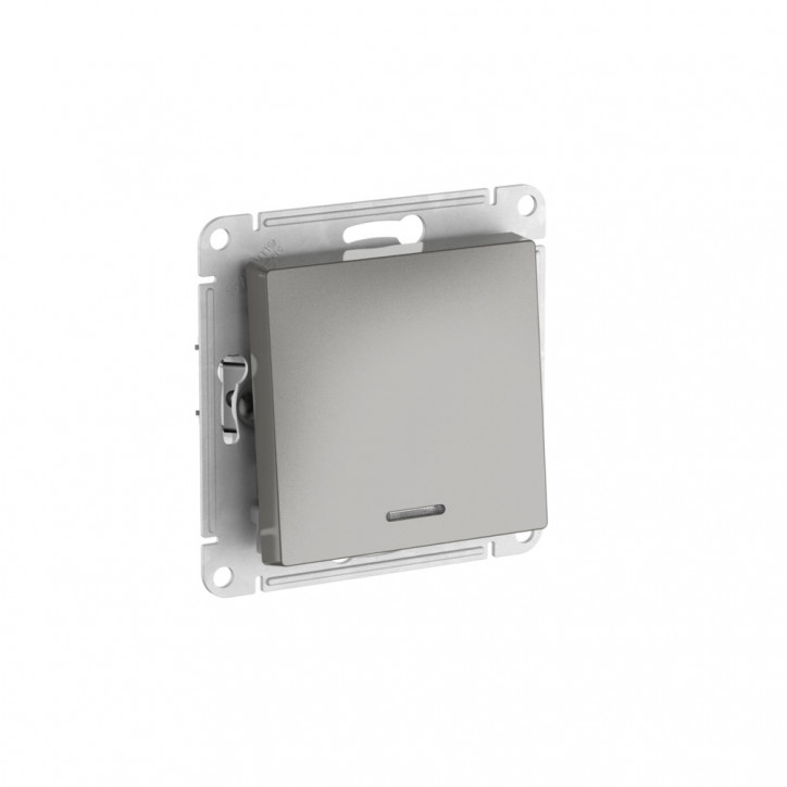 ATLASDESIGN 1-клавишный ПЕРЕКЛЮЧАТЕЛЬ с подсветкой, сх.6а, 10АХ, быстрозажимные клеммы, СТАЛЬ ATLASDESIGN 1-клавишный ПЕРЕКЛЮЧАТЕЛЬ с подсветкой, сх.6а, 10АХ, быстрозажимные клеммы, СТАЛЬ