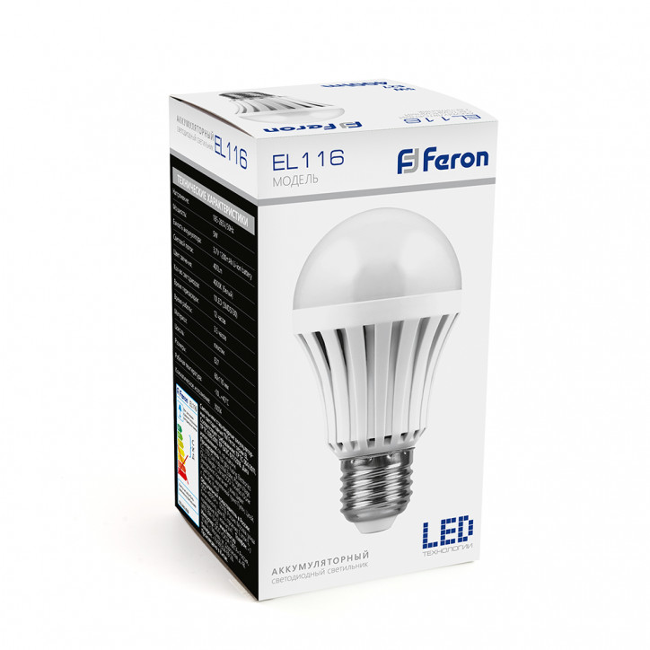 Лампа светодиодная LED 5w аккумуляторная 6500K Е27 постоянная Лампа светодиодная LED 5w аккумуляторная 6500K Е27 постоянная