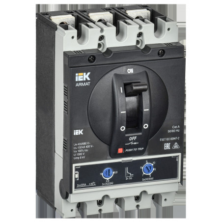 Выключатель автоматический в литом корпусе ARMAT 3P типоразмер G 150кА 225А расцепитель термомагнитный регулируемый