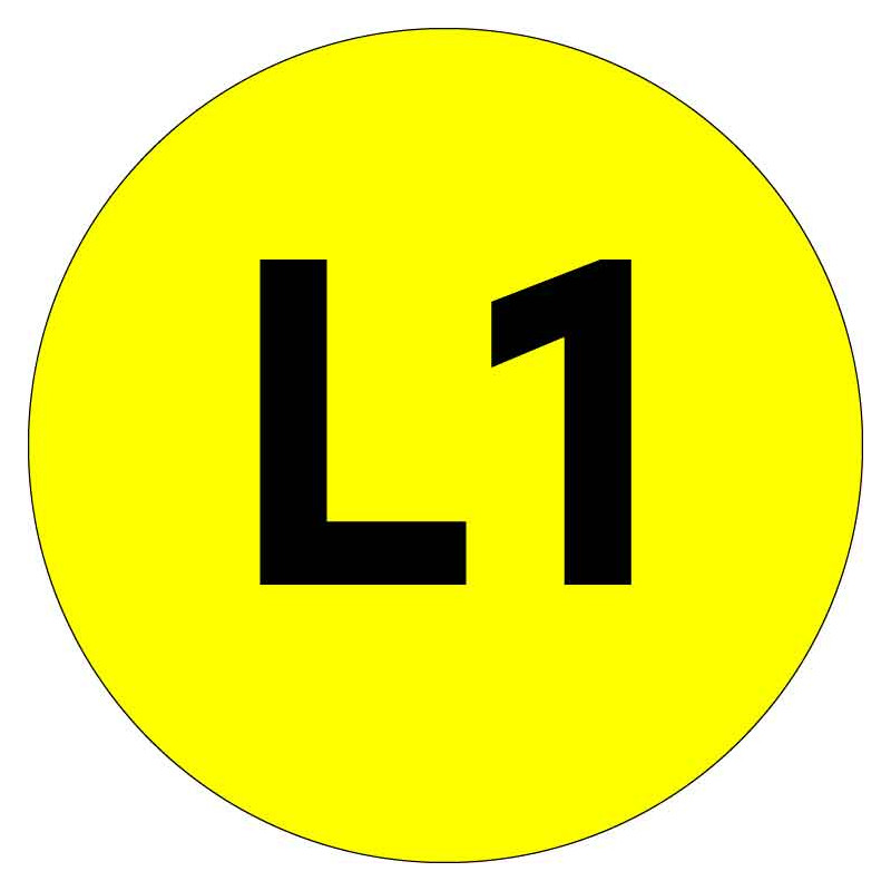 Наклейка L1 d-20мм PROxima